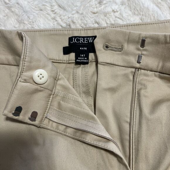 J. Crew Women's Tall Kate Straight-Leg Stretch Pant BP376 Beige Size 14T - Picture 7 of 16